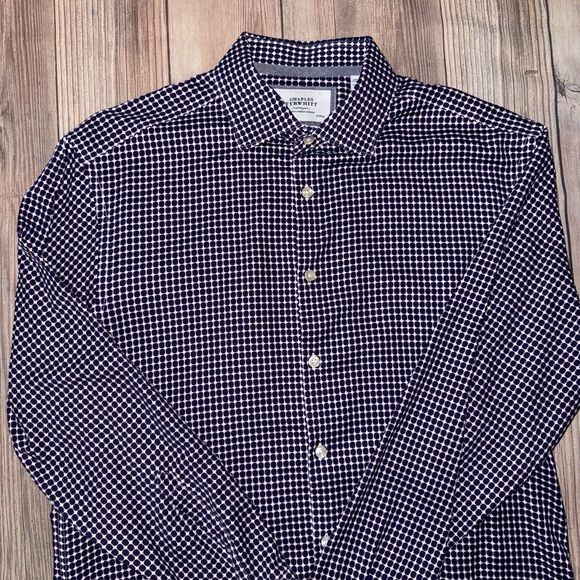 Men’s Charles Tyrwhitt Dress Shirt Non Iron Extra Slim Fit Size 16 1/2 - Picture 2 of 14